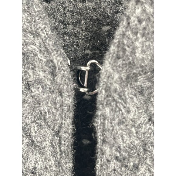 Sutton Cashmere Woven Knit Long Line Cardigan Chunky Quiet Luxury Sz Small - Picture 4 of 6